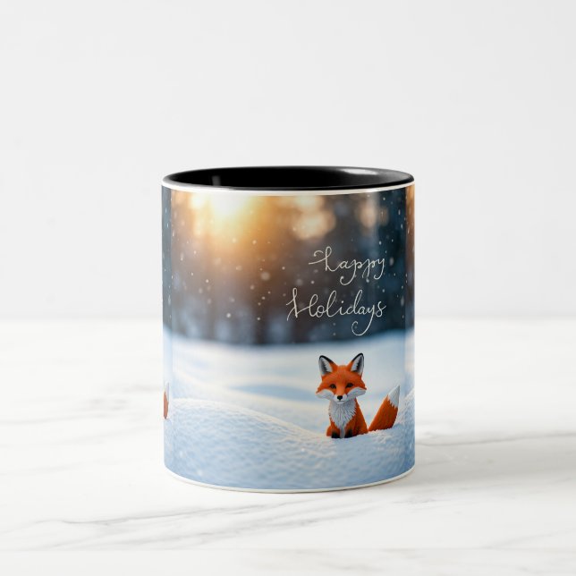 Taza Bicolor Winter Wonderland Fox Mug (Centro)