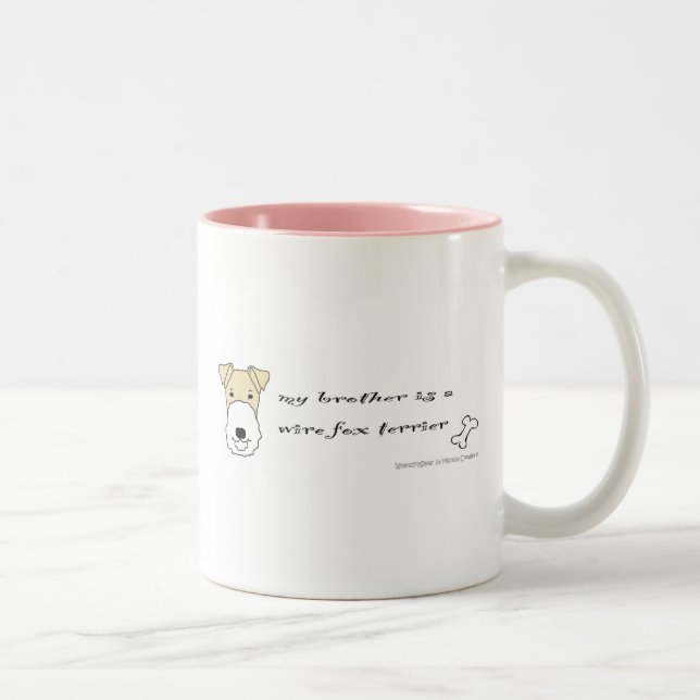 Taza Bicolor WireFoxTerrierBrotherYellow (Derecha)