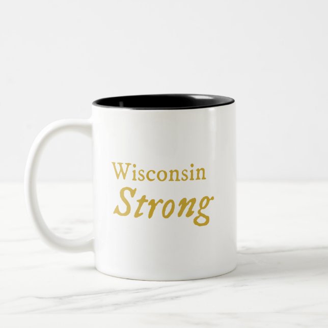 Taza Bicolor Wisconsin Fuerte café Mug (Izquierda)