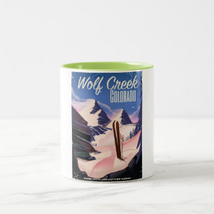 Taza Bicolor Wolf Creek Colorado Ski poster