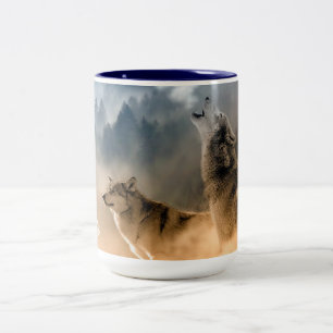Taza Bicolor Wolf Dos Tones Coffee Mug