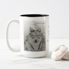 Taza Bicolor Wolf Dos Tones Coffee Mug