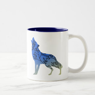 Taza Bicolor Wolf Tree