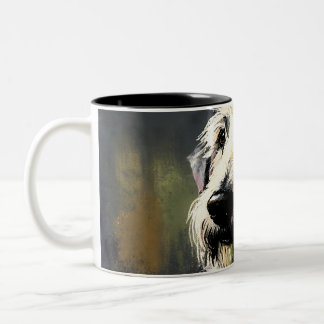 Taza Bicolor Wolfhound irlandés feliz