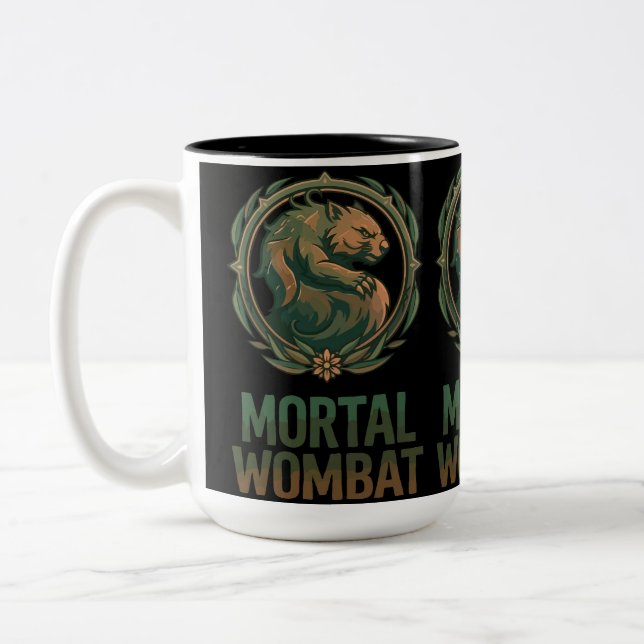 Taza Bicolor Wombat Mortal (Izquierda)