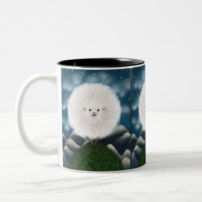 Taza Bicolor Wooly caprichoso: Oveja sublevada en silencio (Izquierda)