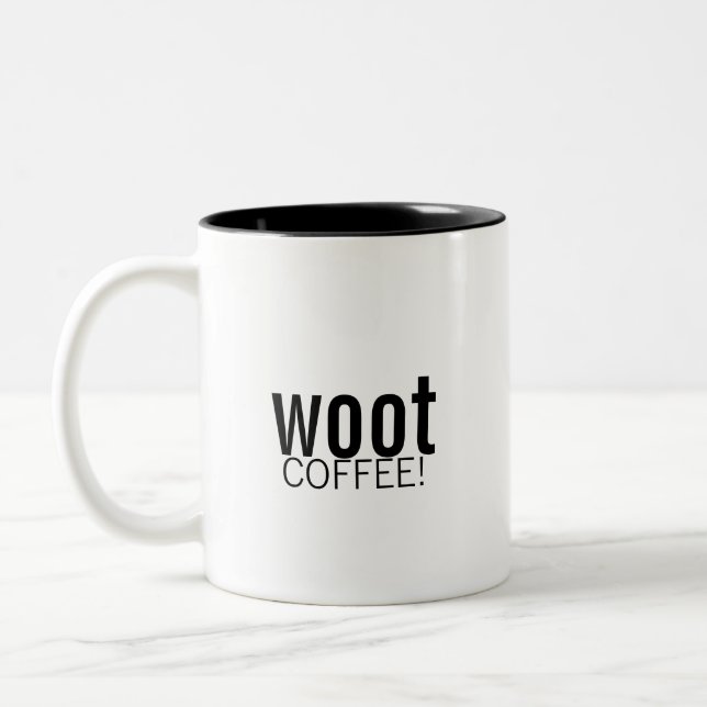 Taza Bicolor ¡woot, CAFÉ! (Izquierda)
