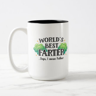 Taza Bicolor World's Best Farter Mug Gift for Dad Father's Day 