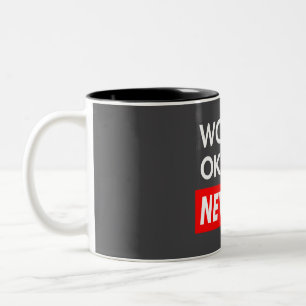 Taza Bicolor Worlds okayest Newton