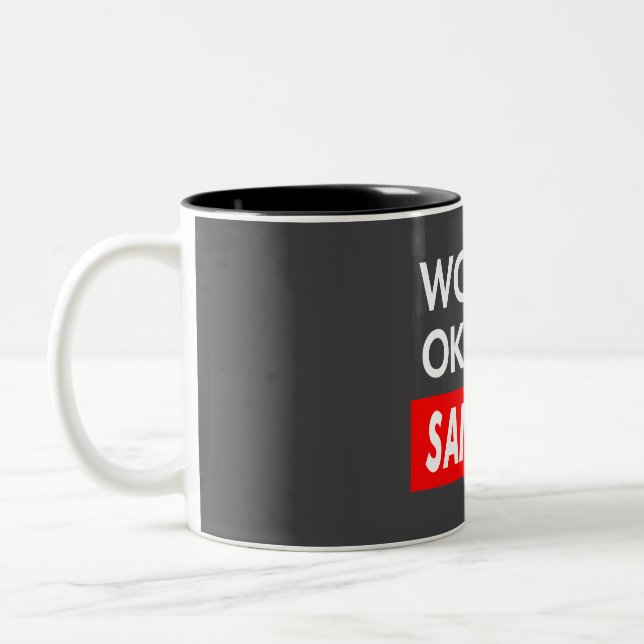 Taza Bicolor Worlds okayest Santoro (Izquierda)