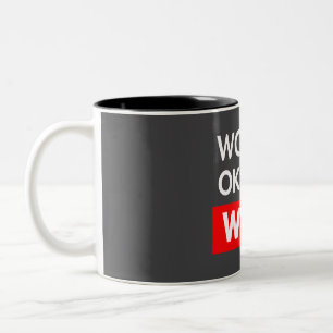 Taza Bicolor Worlds okayest Wolf