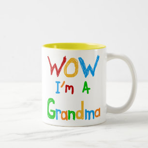 Taza Bicolor WOW, soy una abuela con camisetas y regalos