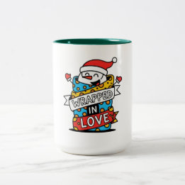 Taza Bicolor Wrapped in Love Christmas