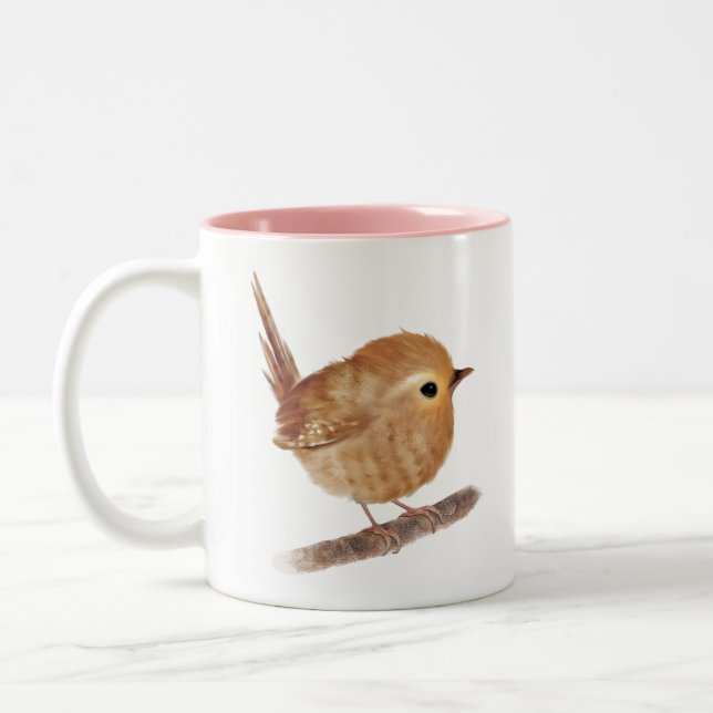 Taza Bicolor Wren Bird  (Izquierda)