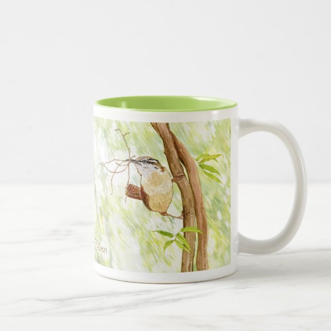 Taza Bicolor Wrens del bosque (Derecha)