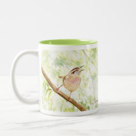 Taza Bicolor Wrens del bosque