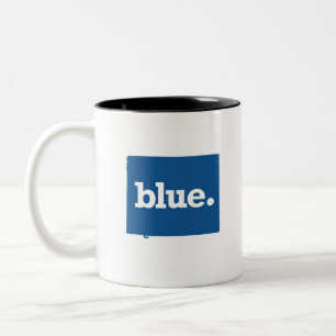 TAZA BICOLOR WYOMING ESTADO AZUL
