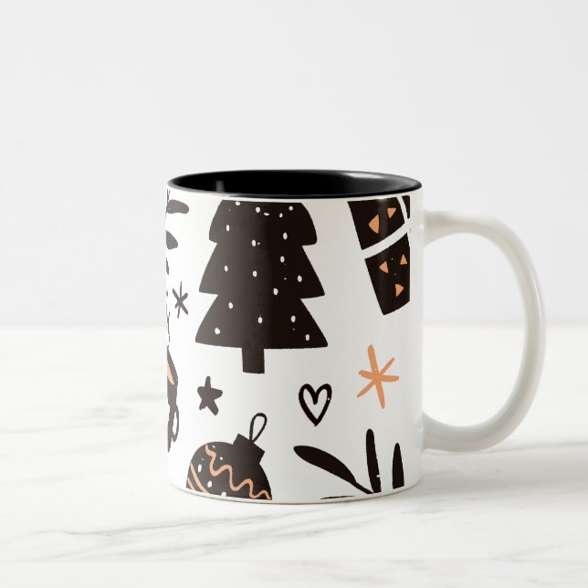 Taza Bicolor xams pattrens (Derecha)