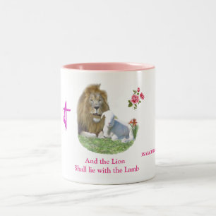 Taza Bicolor Y el León estará con el Cordero