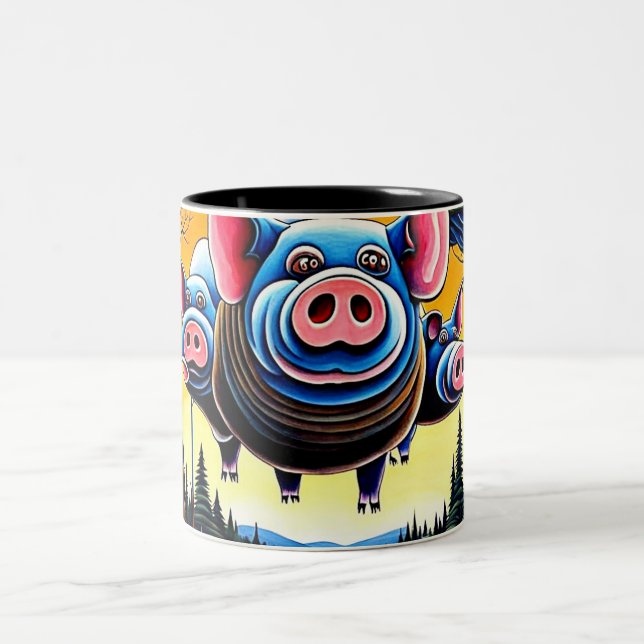 Taza Bicolor Y los cerdos podrían volar (Centro)