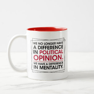 Taza Bicolor Ya No Tenemos Diferencia En La Opinión Política