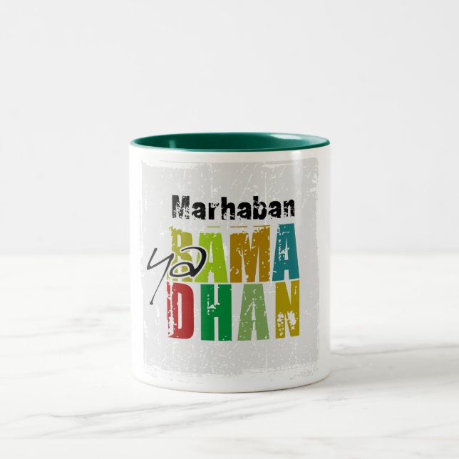 Taza Bicolor Ya Ramadhan de Marhaban (Centro)
