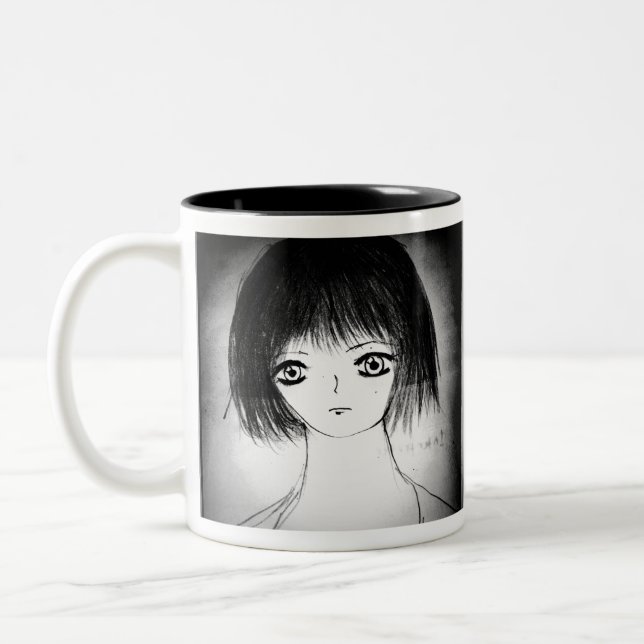 Taza Bicolor yaie anime manga bonito chica (Izquierda)