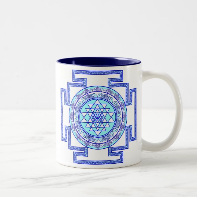 Taza Bicolor yantra céltico del sri (Derecha)