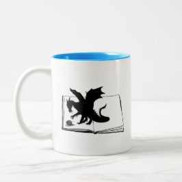 Taza Bicolor Yarn del libro del gato dragón