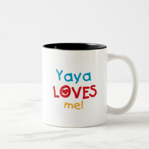 Taza Bicolor Yaya me ama camisetas y regalos