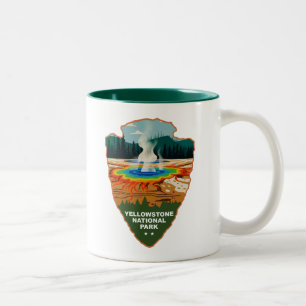 Taza Bicolor Yellowstone Grand Prismatic Spring Arrowhead