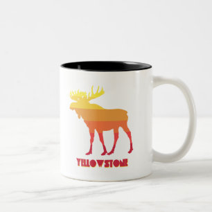Taza Bicolor Yellowstone Moose