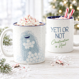 Taza Bicolor Yeti o No Es Hora de Navidad