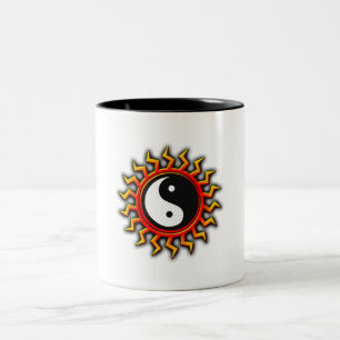 Taza Bicolor Yin Yang Sun equilibrado