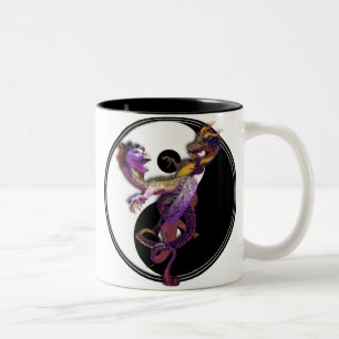 Taza Bicolor Yin Yang y los Dragones bailan de amor