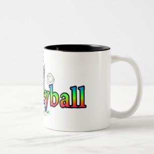 Taza Bicolor Yo amo el voleibol