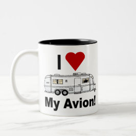 Taza Bicolor Yo corazón mi Avión lleno