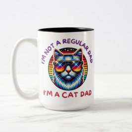 Taza Bicolor Yo no elegí al gato papá la vida del gato papá