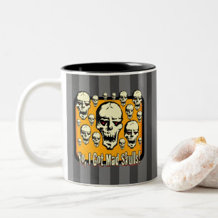 Taza Bicolor Yo Tengo Calaveras Mad Marco Gfx Rayas Gris