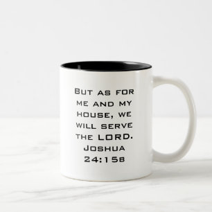 Taza Bicolor Yo y mi 24:15 b de Joshua de la casa