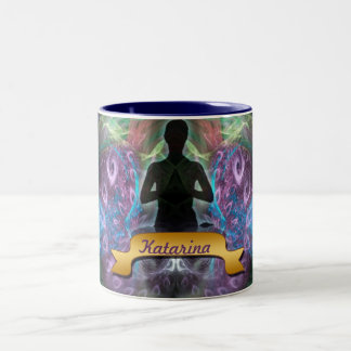 Taza Bicolor Yoga Fractal Magic Spirit Mug