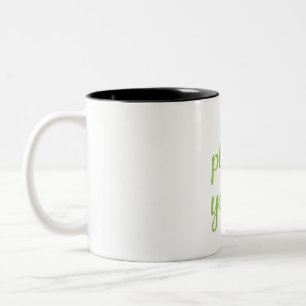 Taza Bicolor Yoga Lover Comer Más Plantas Hacer Más Yoga