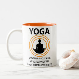 Taza Bicolor Yoga Meditación Yoga
