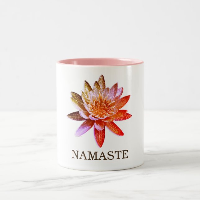 Taza Bicolor Yoga Namaste Lotus Flower (Centro)