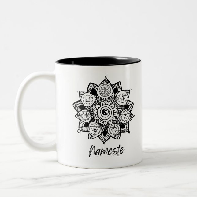 Taza Bicolor Yoga, Nameste mug (Izquierda)