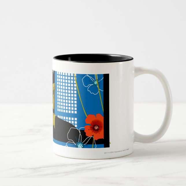 Taza Bicolor Yoga practicante de la mujer (Derecha)