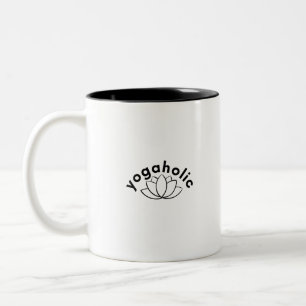 Taza Bicolor Yogaholic-Yoga-Meditación-Namaste-Fitness-Yogi-Zen