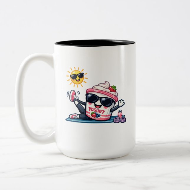 Taza Bicolor Yogur de Pilates  (Izquierda)