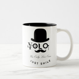 Taza Bicolor YOLO: Solo Vives Una Vez - ¡Sonríe!