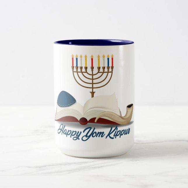 Taza Bicolor Yom Kippur (Centro)